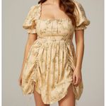 SELKIE The Villa Drawsring Ruched Mini Dress, Romantics, XL Photo 1