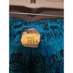 Esprit Women's Turquoise Miniskirt, Medium Pop Art Skirt, Black Faces Resnicoff Photo 2