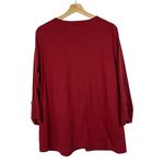 American Sweetheart Red Henley Quilted Long Sleeve Top L Size L Photo 1