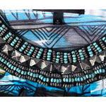 Heart soul ‎ Women's Teal Black White Embellished Scoop Neck Tank Size M Photo 2