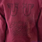 Hezardastan Green and Red reversible‎ open front blazer Photo 11