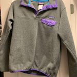 Patagonia grey and purple pullover  Photo 0
