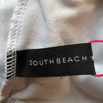 South Beach  Black White Stripes Print Swim Top, US14/L Photo 2