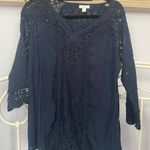 Westport 1962 Floral Love Navy Top  Photo 0