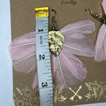 Shiraleah  CHICAGO Chantae Pink Feather Earrings Boho Dangle Hoops NWT Photo 4