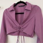 ZARA Purple O Ring Crop Top Photo 2