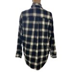 Mossimo Women's Flannel Shacket Shirt Black White Plaid Button Front S Small Photo 2