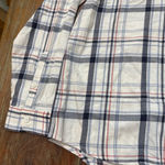 Marine layer Women's  Plaid Button Down L White Blue Red Photo 2