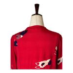 Rollas Shirt Women Small Red Floral Print Delilah Wrap Blouse Boho Cottagecore Photo 5