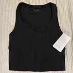 Athleta NWT  Shanti Crop Tank Top, Small, Black Photo 3