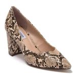 Steve Madden Steve Madden Savy Snake Print Block Heel Pump Pointy Toe Shoes Womens Size 7 Photo 0