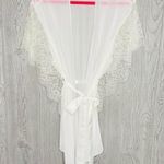 The bloom by yanquil sheer robe with lace butterfly sleeves size extra small White Photo 4