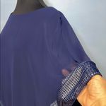 Slny Asymmetrical Blue Dress with Silver Embellishments Size 16 Photo 6