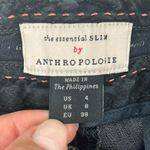 Anthropologie Women's Essential Slim Jeans Size 4 Black Dark Wash Mid Rise Photo 4