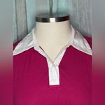 JODIFL  Fuchsia Button Down Shirt with White Accents Photo 1