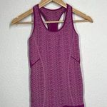 Title Nine  Racerback Tank Top XS Shelf Bra Magenta White Photo 0