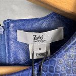 Zac Posen  Croc Embossed Leather Crop Top‎ Blouse Sz 8 NWT $990 MSRP Photo 4