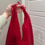 Red Leather Hobo Slouchy Adjustable Bag Tote Photo 7