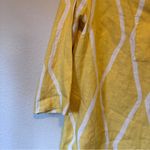 Soft Surroundings  Yellow Linen Sun Dress Womens S Beachy Casual Short 3/4 Sleeve Photo 2