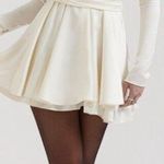 House Of CB NWOT  'Aryana' Ivory Bow Long Sleeves Mini Dress sz XS TALL Photo 1
