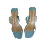 Schutz Ariella Blue and Clear Acrylic Mid Sandals Size 8.5 Photo 2