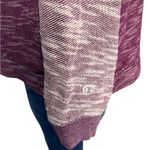 Champion  Pullover Sweatshirt Womens L Purple Cotton Solid Raglan Long Sleeves Photo 2