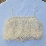 Sunday in Brooklyn  By Anthropologie Cream Fuzzy Crop Top Photo 3