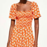 ZARA ✨ HP✨ orange floral dress ✨ Photo 0
