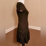 Alythea Black Dropped Waist Pleated Short Sleeve Dress  ModCloth Size Small Photo 3