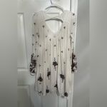 Free People  Cream Floral Long Sleeve Dress Photo 4