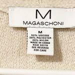 Magaschoni  Medium Open Front Long Cardigan Sweater Duster Biege Pockets Photo 2