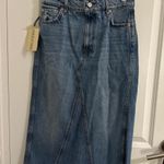 Revolve GRLFRND GRLFRND midi jean skirt Size 26 Never worn Tags still attached Slit in back Photo 0