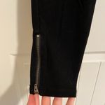Xhilaration EUC women’s solid black thick knit zipper hem leggings medium Photo 2