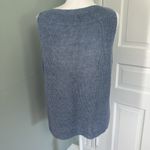 Eileen Fisher  Blue ORGANIC LINEN MELANGE SHELL Ribbed blue Small Photo 2