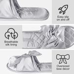 Open Toe Bow Slip On Slides Slippers Sandals Anti Photo 3