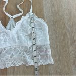 No Boundaries Women's  Juniors' Longline Floral Lace Bralette MEDIUM‎ White Photo 4