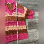 ZARA  Oversized Crochet Polo Top Photo 5