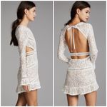 For Love & Lemons Emerie Cut Out Dress in White EUC Photo 3