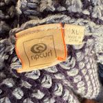 Rip Curl  Navy and Light Gray Knit cardigan open Sweater Xl Photo 3