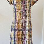 The Limited  Dot Dress Women 2 Watercolor Splatter Zip Midi Short Sleeve Travel Photo 0