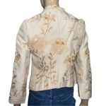 Tracy Reese New York Size 8 Tan Beige Embroidered Beaded Embellished Silk Jacket Photo 4