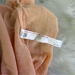 Free People  Coral Peach 100% Cotton Gauze Tie Strap Wide Leg Jumpsuit - S/P Photo 9