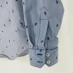 ZARA Basic "Roller Up" Striped Paisley Pullover Style Shirt Top - Size M - GUC Photo 12