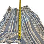 Billabong  Womens Striped Smocked pants flowy gauzy Blue & White 100% Cotton S Photo 9