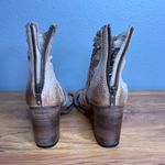 Freebird Bela Open Toe Disressed Leather Heels Size 7 Boho Western Beige Tan Photo 4