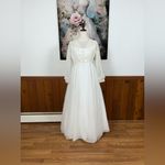 Darling Vintage 1960s/70s Wedding Gown & Cathedral Length Veil! White Size 12 Photo 5