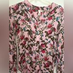 Kut From The Kloth  pink floral button down long sleeve top size small Photo 6