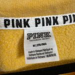PINK - Victoria's Secret  Golden Yellow Antiqued Quarter Zip Sweater Medium Photo 4