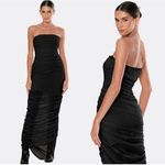 NWT OW Collection‎ SANDY Chiffon Maxi Dress in Black Caviar Sz Medium $270 Photo 8