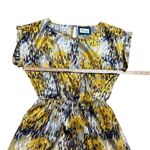 Emmelee For F.C. Yellow Abstract Print Mini Dress Cottagecore Artsy Summer Dress Photo 4